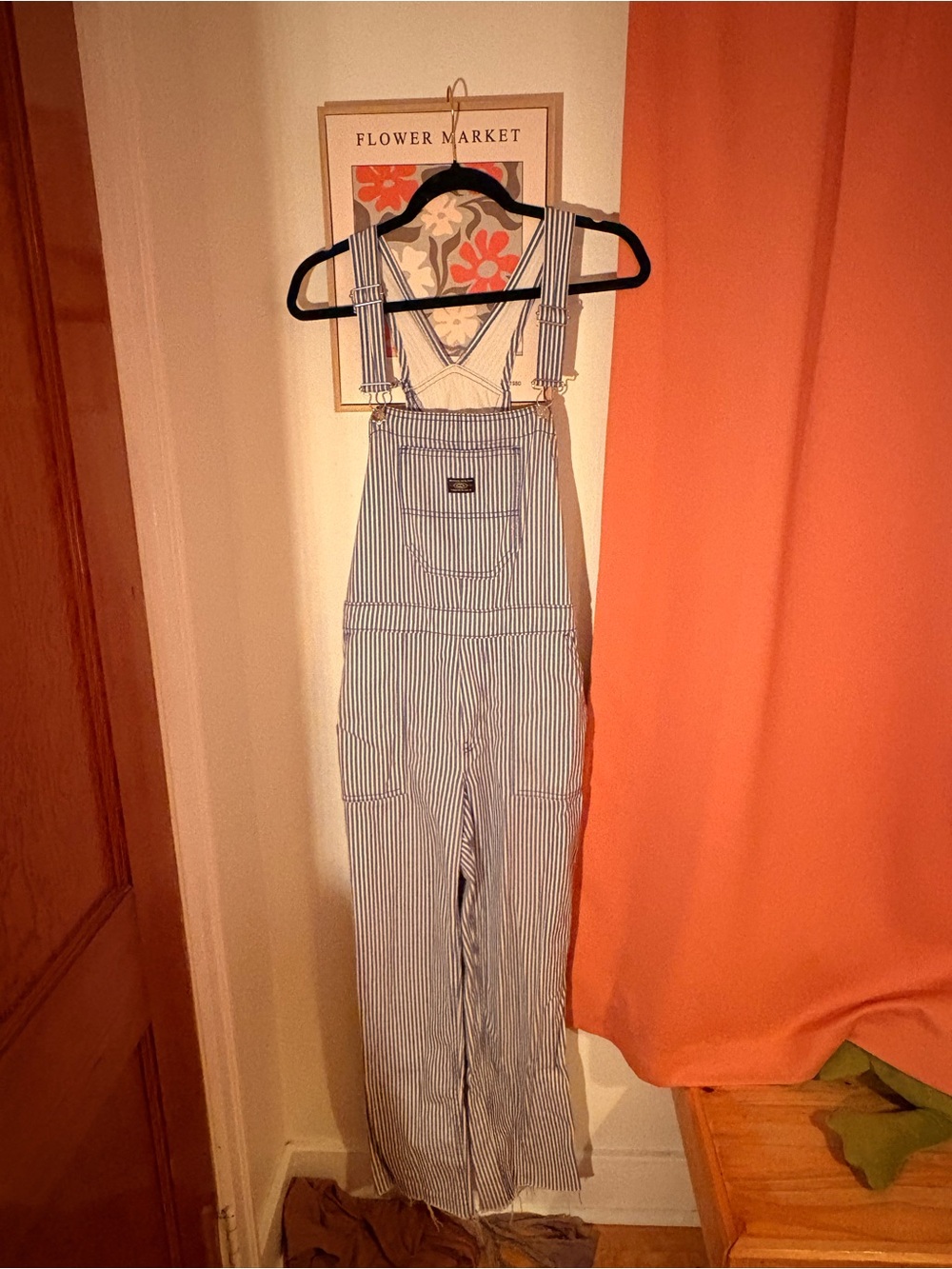 H&M Blue and White Striped Women's Overalls